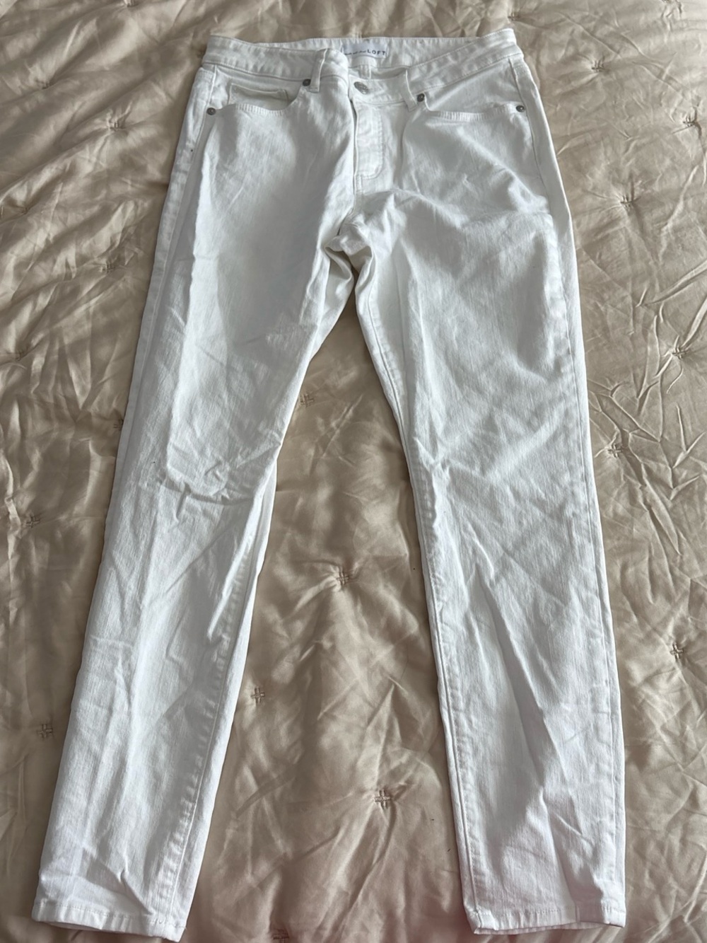 LOFT curvy White Women's Skinny Jeans
